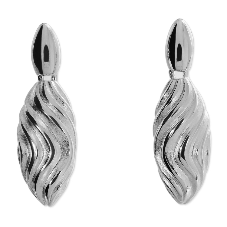 Earring Waves Drops Silver