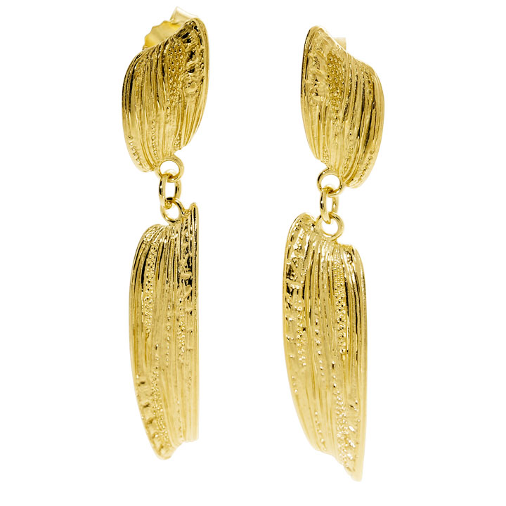 Earring Strandcores silver fine gold plated