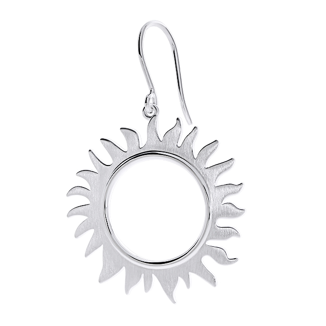 Ohrring Silber 925 Sonne golplattiert