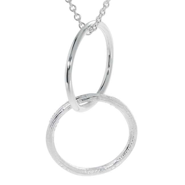 Pendant Strandcores circle in circle silver light 