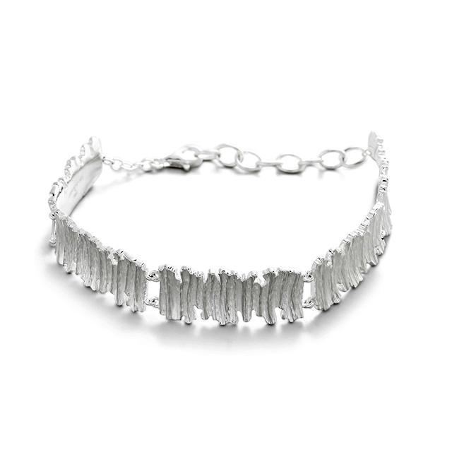 Armband Crease Wood Silber Länge 21mm