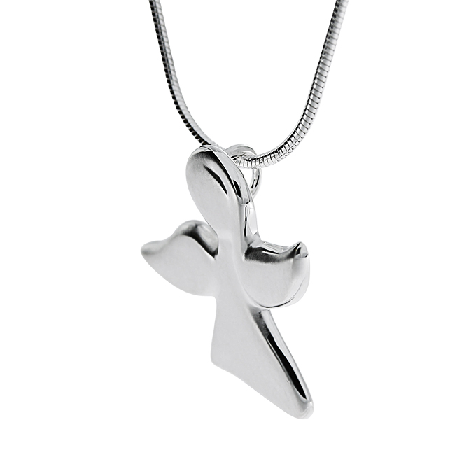Small guardian angel 14 ct white gold
