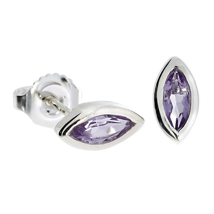 Ohrstecker si Amethyst fac 6x3mm nav.