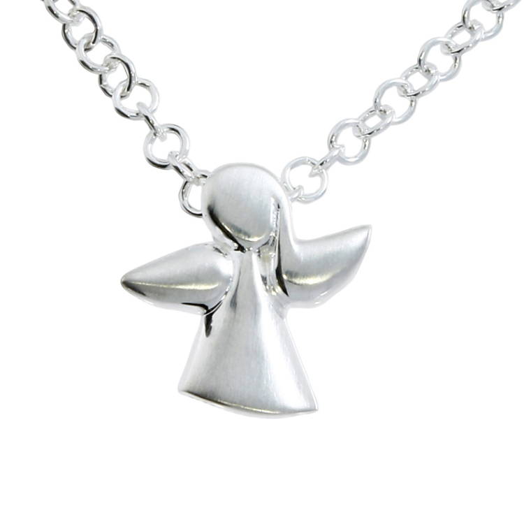 Guardian angel midi 585 white gold 12 mm