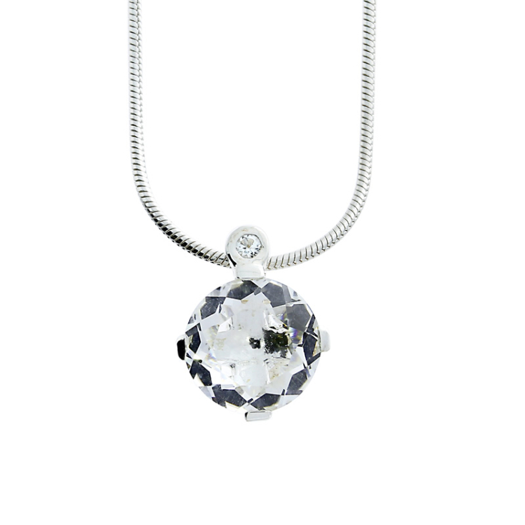 Pendant si white topaz