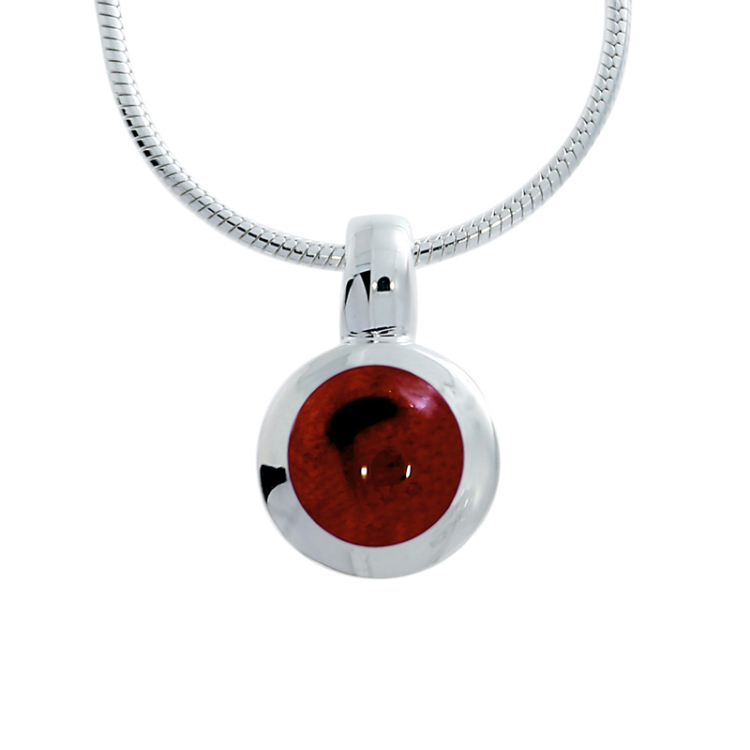 Pendant si garnet 7 mm cab