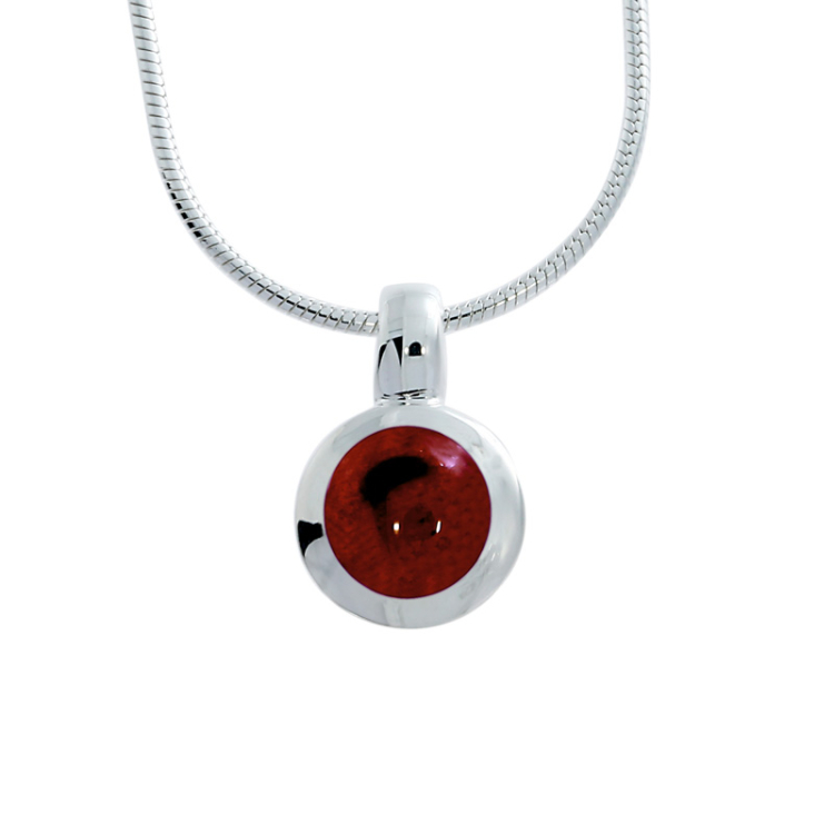 Pendant si Garnet 9 mm cab incl. chain