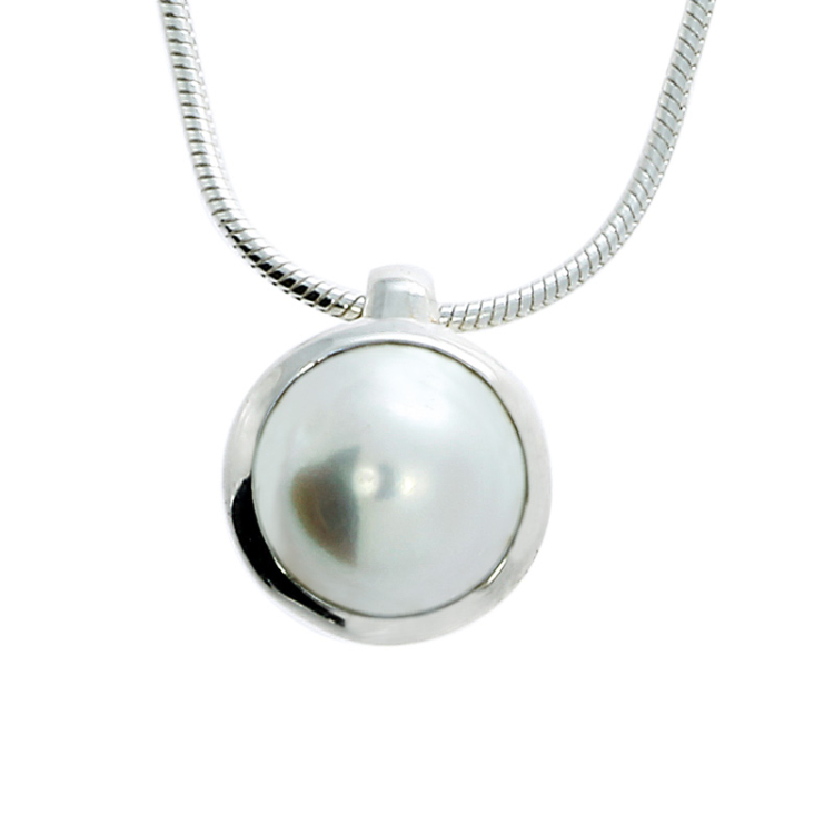 Pendant si round with pearl SW