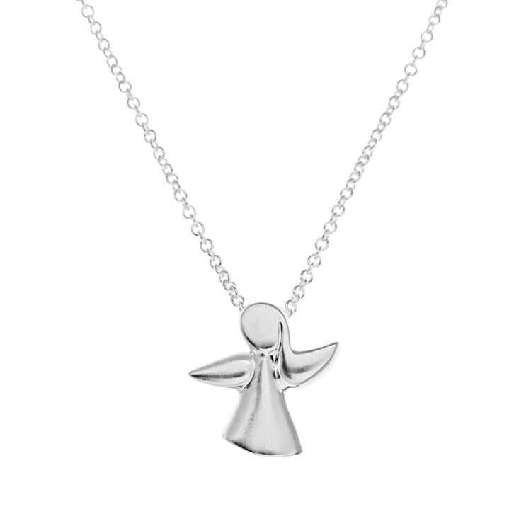 Pendant guardian angel midi silver light 12 mm incl. anchor chain 42 cm