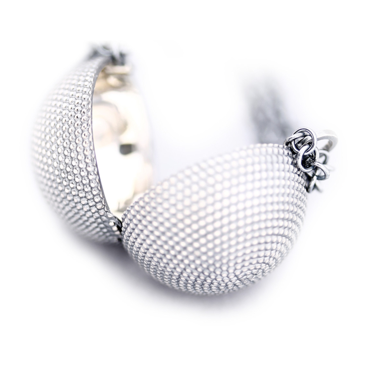 Pendant Dots wishing ball 20 mm si light Anchor chain