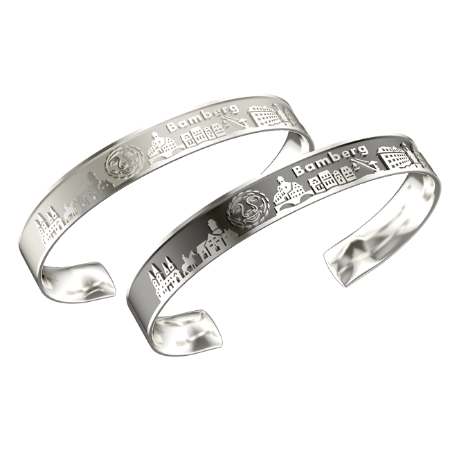 Bamberg bangle silver oxidised Ladies size 60 mm inner diameter