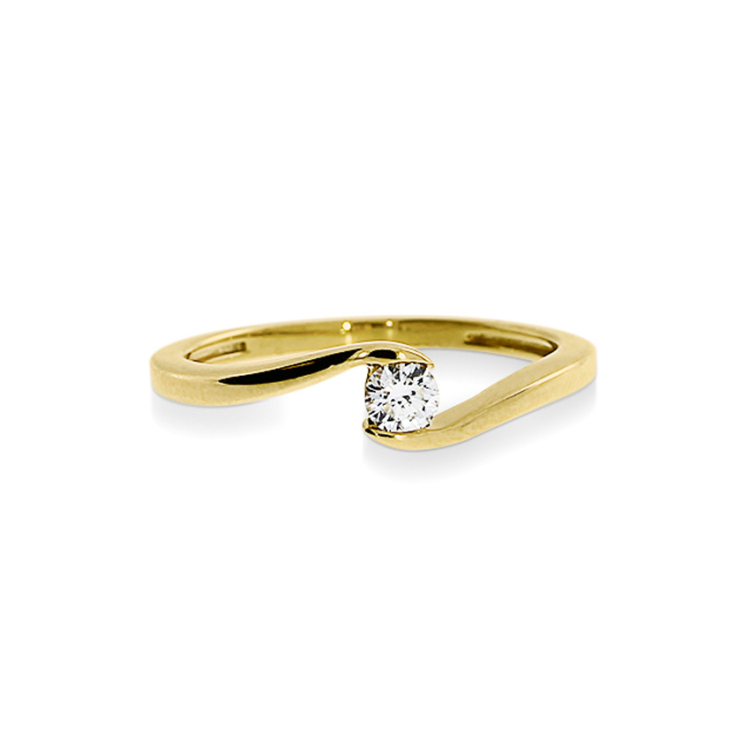 Ring 585 yellow gold  Diamond v/si1-2/H1