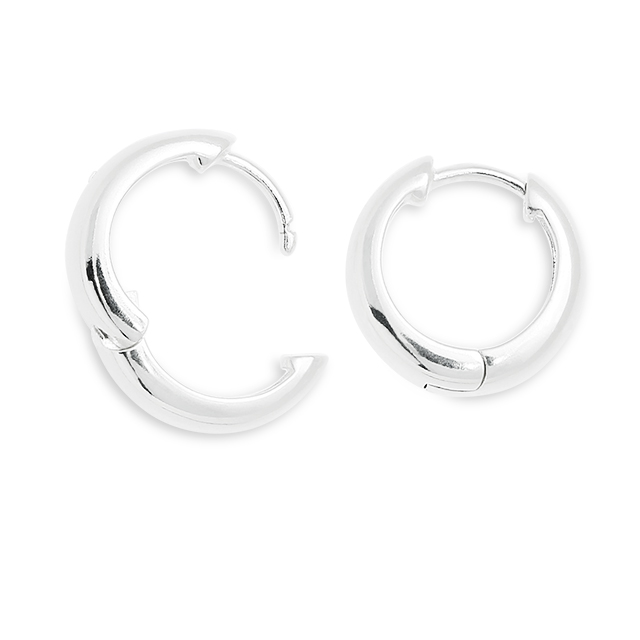 Creole Silber poliert mit Scharnier Durchmesser 14 mm 