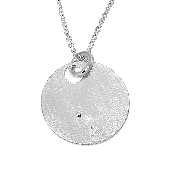 Sternbild Silber Schütze Diamant 0,02ct TWSi Gravur Frontseite
