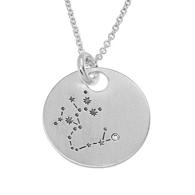 Sternbild Silber Schütze Diamant 0,02ct TWSi Gravur nein
