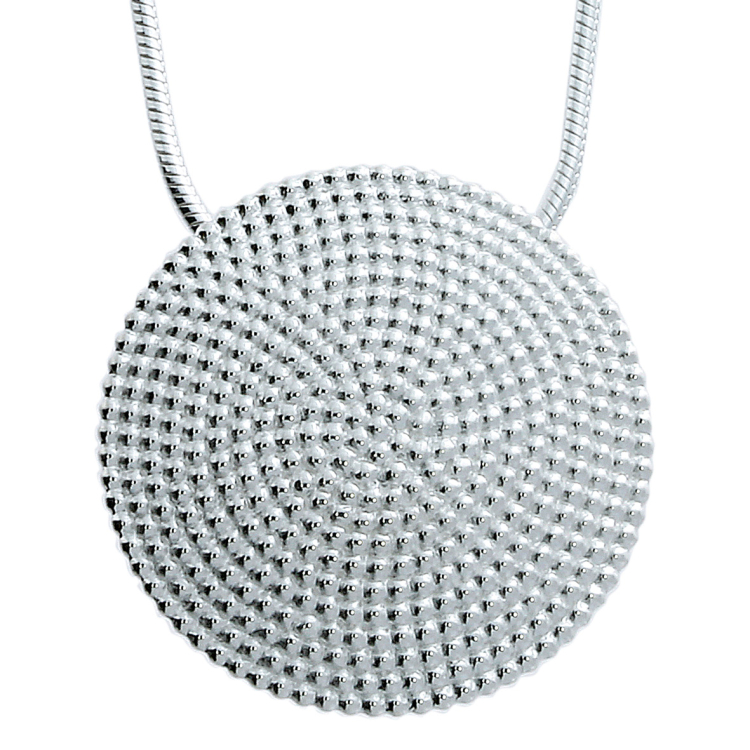 Pendant Dots No. 2 silver 20 mm round incl. chain 42 cm