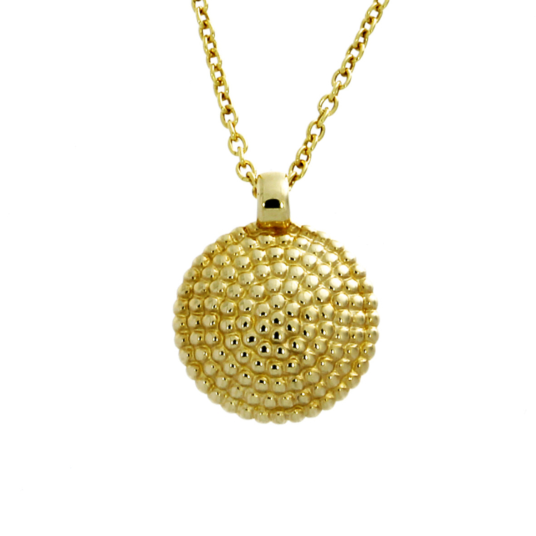 Pendant Dots Mini 13 mm silver gold plated incl. chain