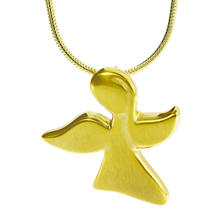 Small guardian angel gold plated 20 mm