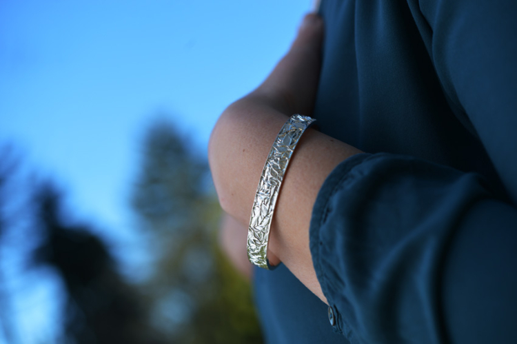 Bangle Leaves silver light 10 mm Collection Leaves