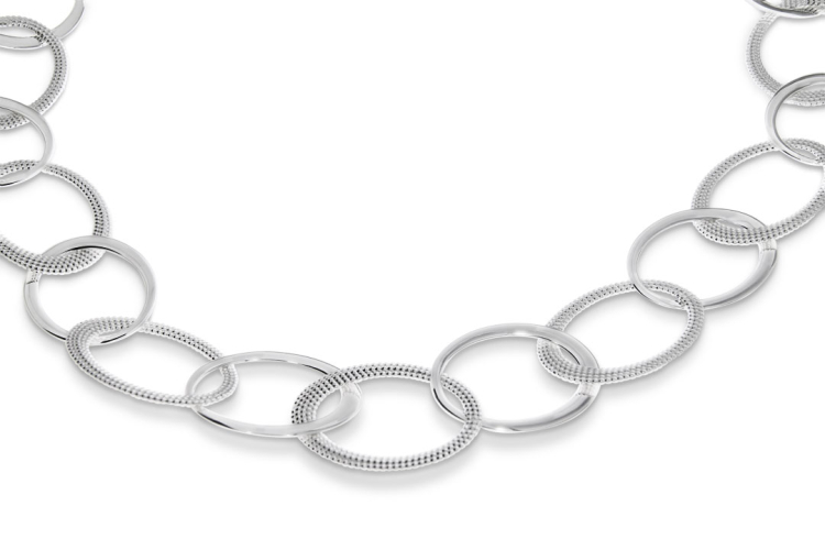 Collier Dots silver light oval length 45 cm with extension