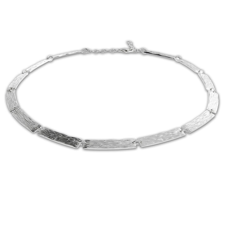 Necklace Crease silver light  length 45 cm with extension chain