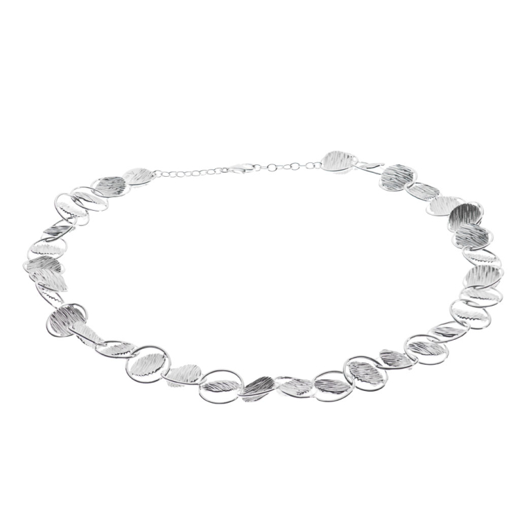 Necklace Crease silver  Length 45 cm plus extension