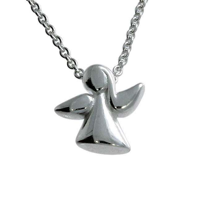 Pendant Guardian Angel Mini white gold 585 without chain