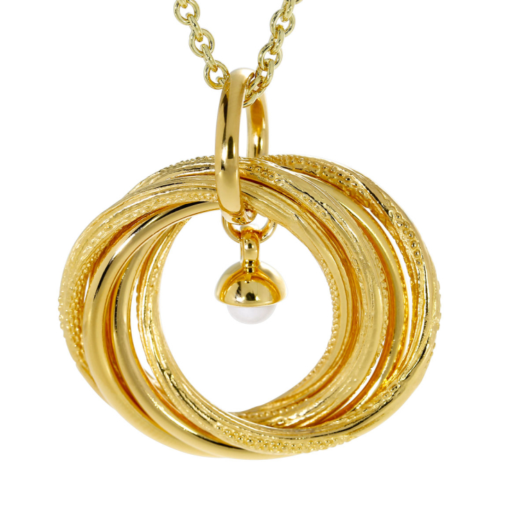 Pendant si/gold plated Strandcores  Pearl