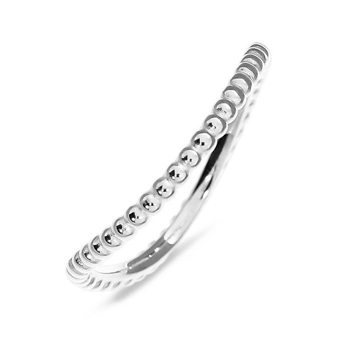 Ring Dots silver curve Ring size 50
