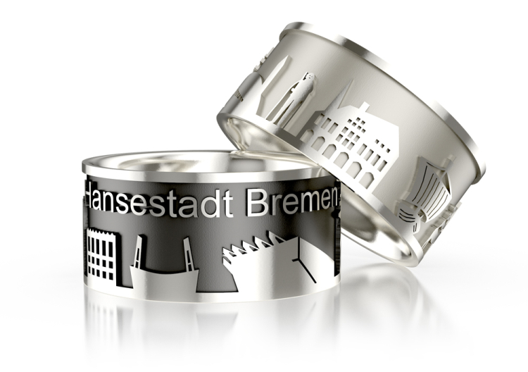 Stadtring Bremen Silber hell Ringweite 52