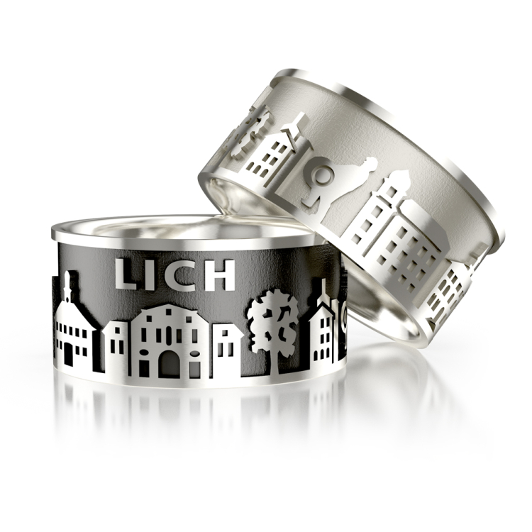 City ring Lich silver light Ring size 52