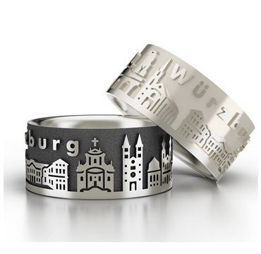 City ring Würzburg silver light Ring size 52
