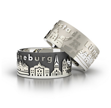 City ring Lüneburg silver light Ring size 52