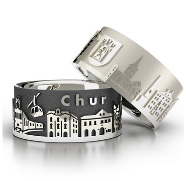 City Ring Chur Silver oxidised Ring size 52