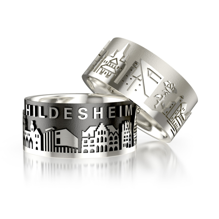 City ring Hildesheim silver-oxydised Ring size 52