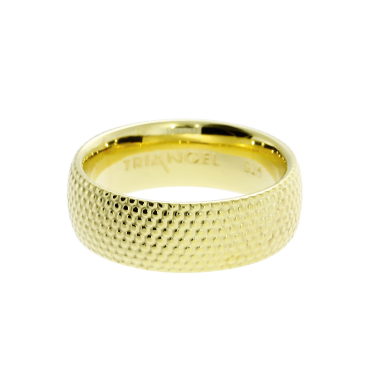 Ring Dots No2  - 7mm si Gold-plattiert Ringweite 52