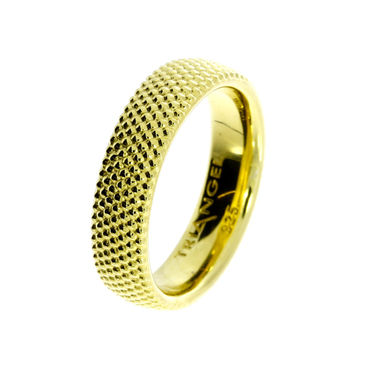 Ring No.3 Dots 5.0 mm silver gold plated Ring size 52