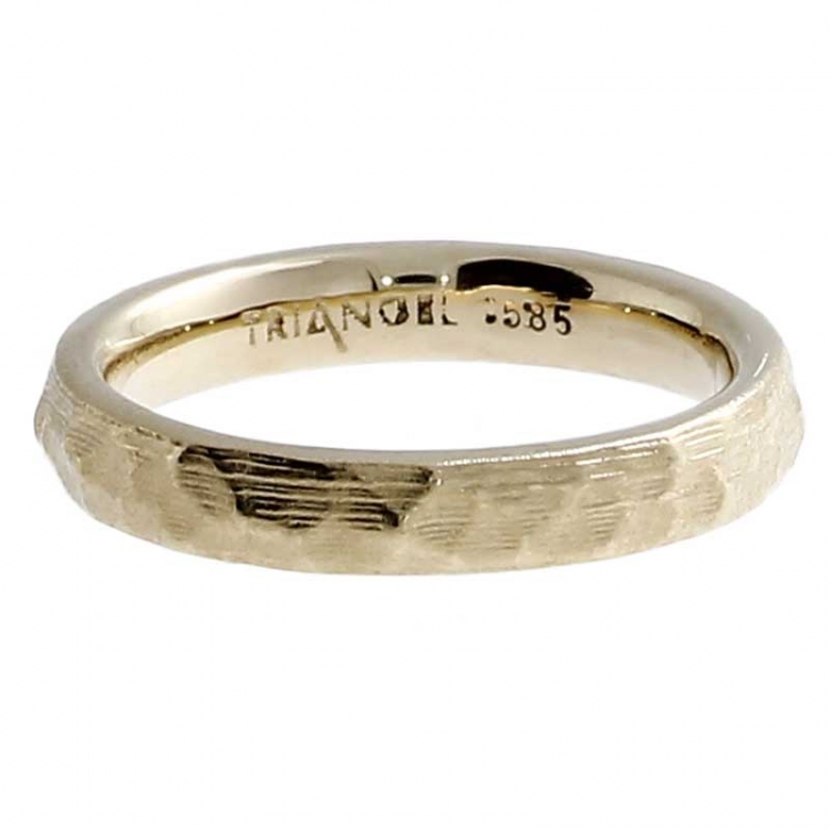 Ring Hammerschlag 3.5 mm 585 Gold Ringweite 52