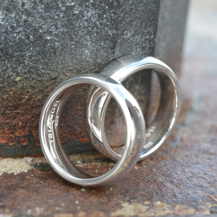 Partner Ring Silver matt 6 mm wide  