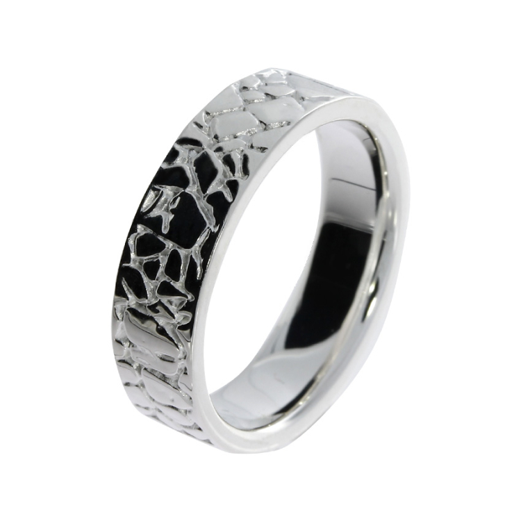 Partner Ring Silber Boulder 6 mm Ringweite 52