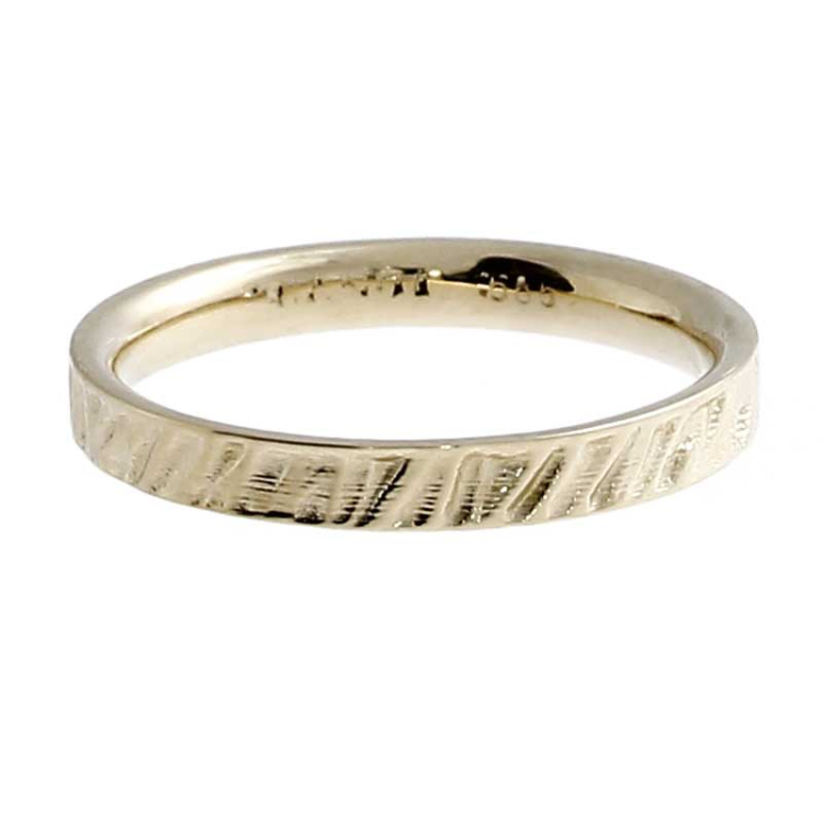 Ring Lamello 3 mm 585 Gold Ringweite 52