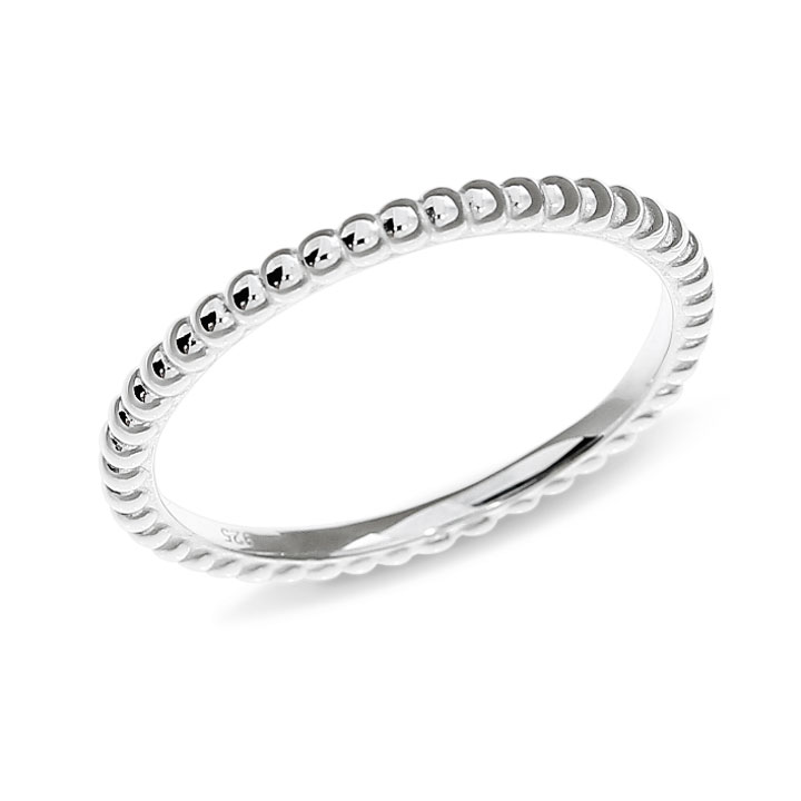 Ring Dots silver in rows Ring size 52