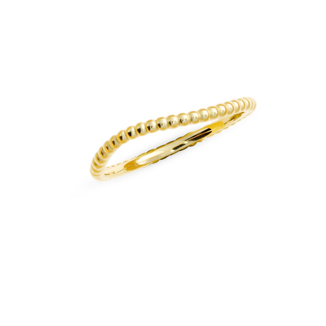 Ring Dots si/gold plated curve Ring size 52