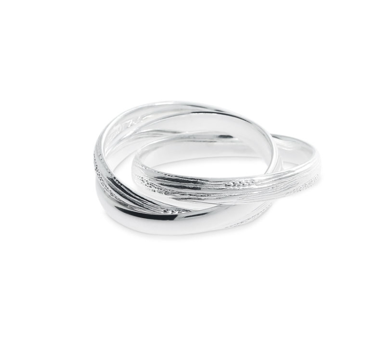 Ring Strandcores 3-fold silver light Ring size 52