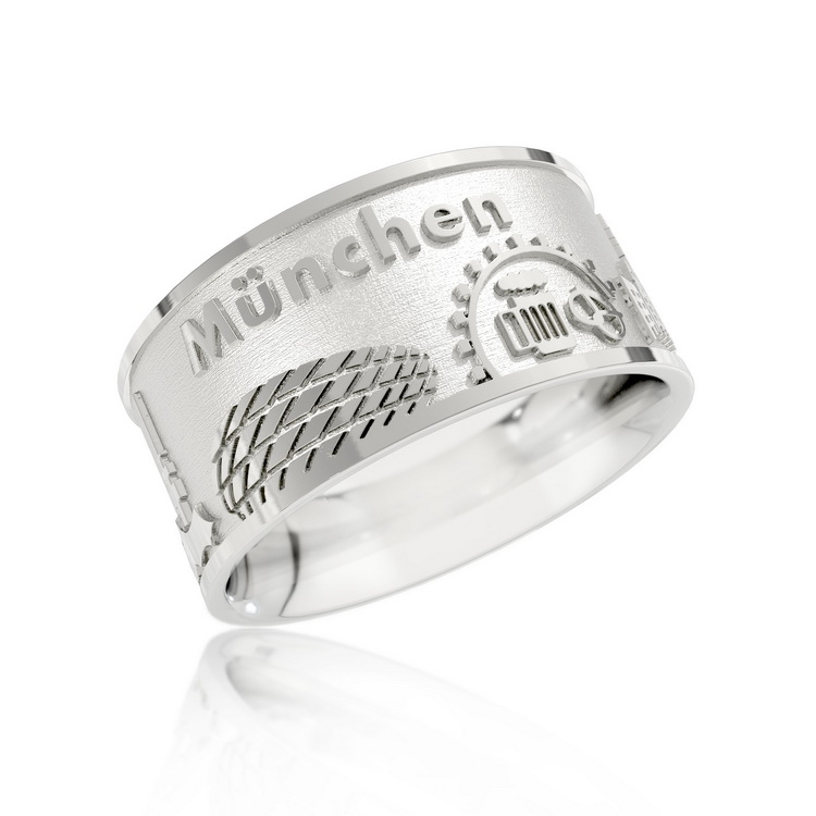 City ring Munich silver-light Ring size 52