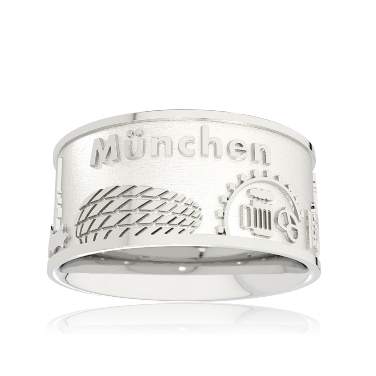 City ring Munich silver-light Ring size 52