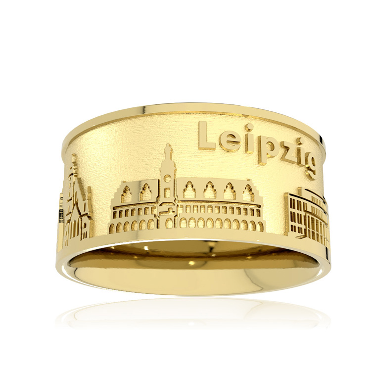 Ring City of Leipzig gold plated Ring size 52