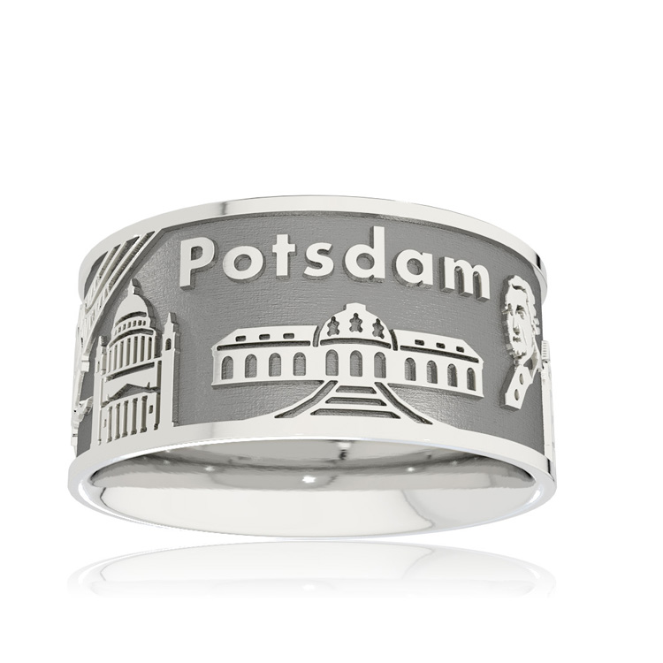 City ring Potsdam silver oxidised Ring size 52