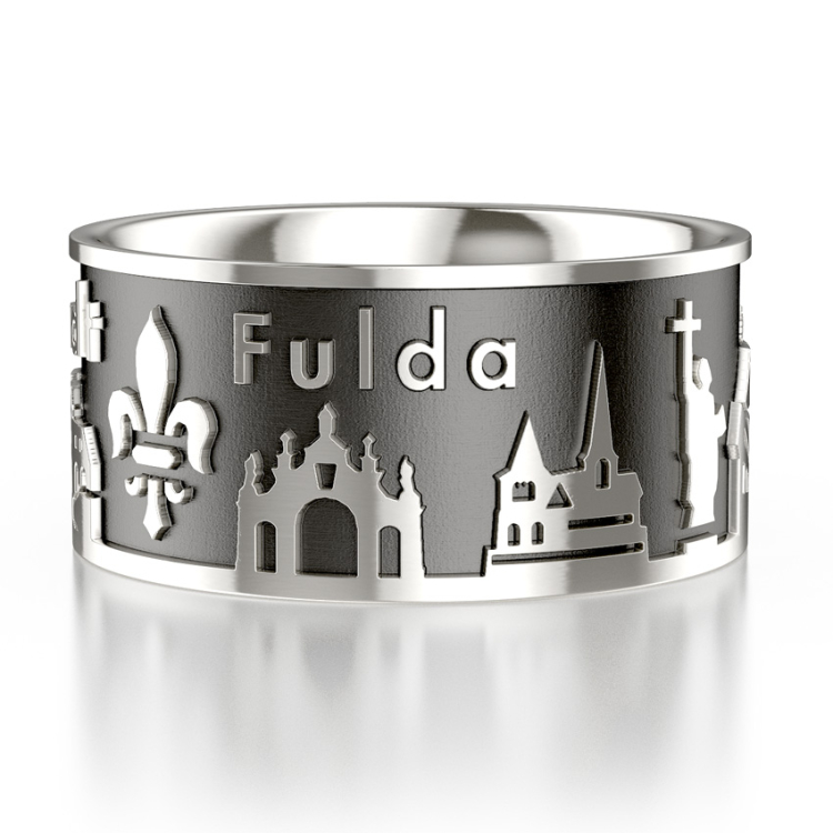 City ring Fulda silver oxidised 2023 Ring size 52