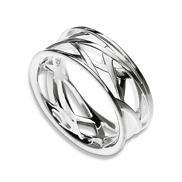 Ring Erde Silber Ringweite 52